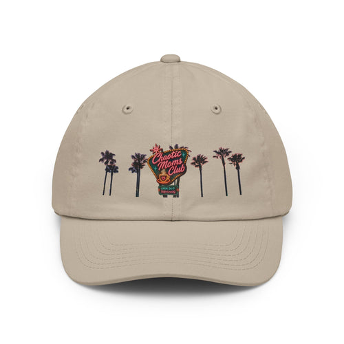 Chaotic Moms Club — Retro Sunset Palms Dad Hat