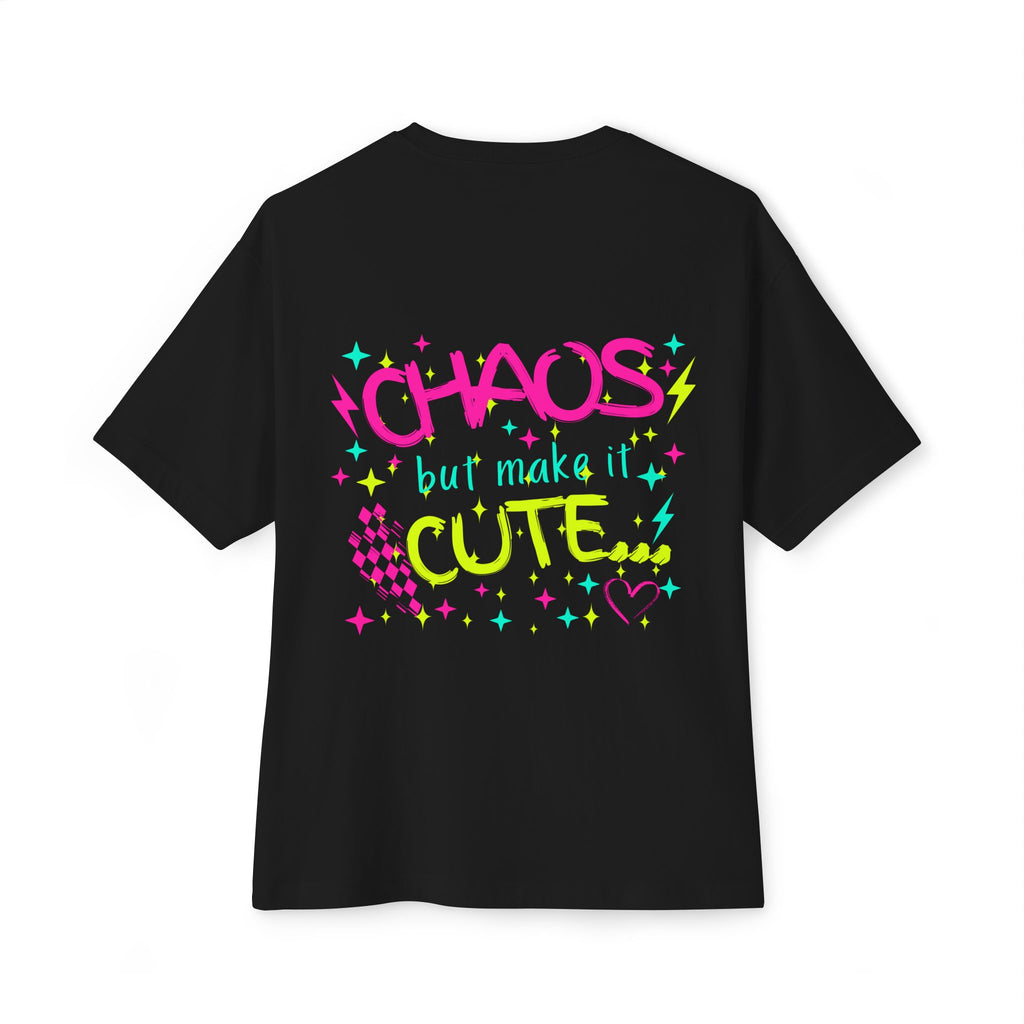 Chaos but Make It Cute Tee — Oversized Graphic Boxy T-Shirt