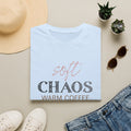 Soft Chaos, Warm Coffee, Lower Expectations Tee | Funny Mom Shirt | Overwhelmed Mom Gift | Cozy Tee
