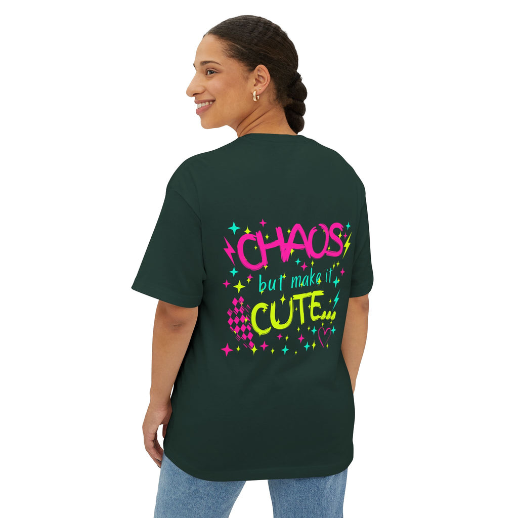 Chaos but Make It Cute Tee — Oversized Graphic Boxy T-Shirt