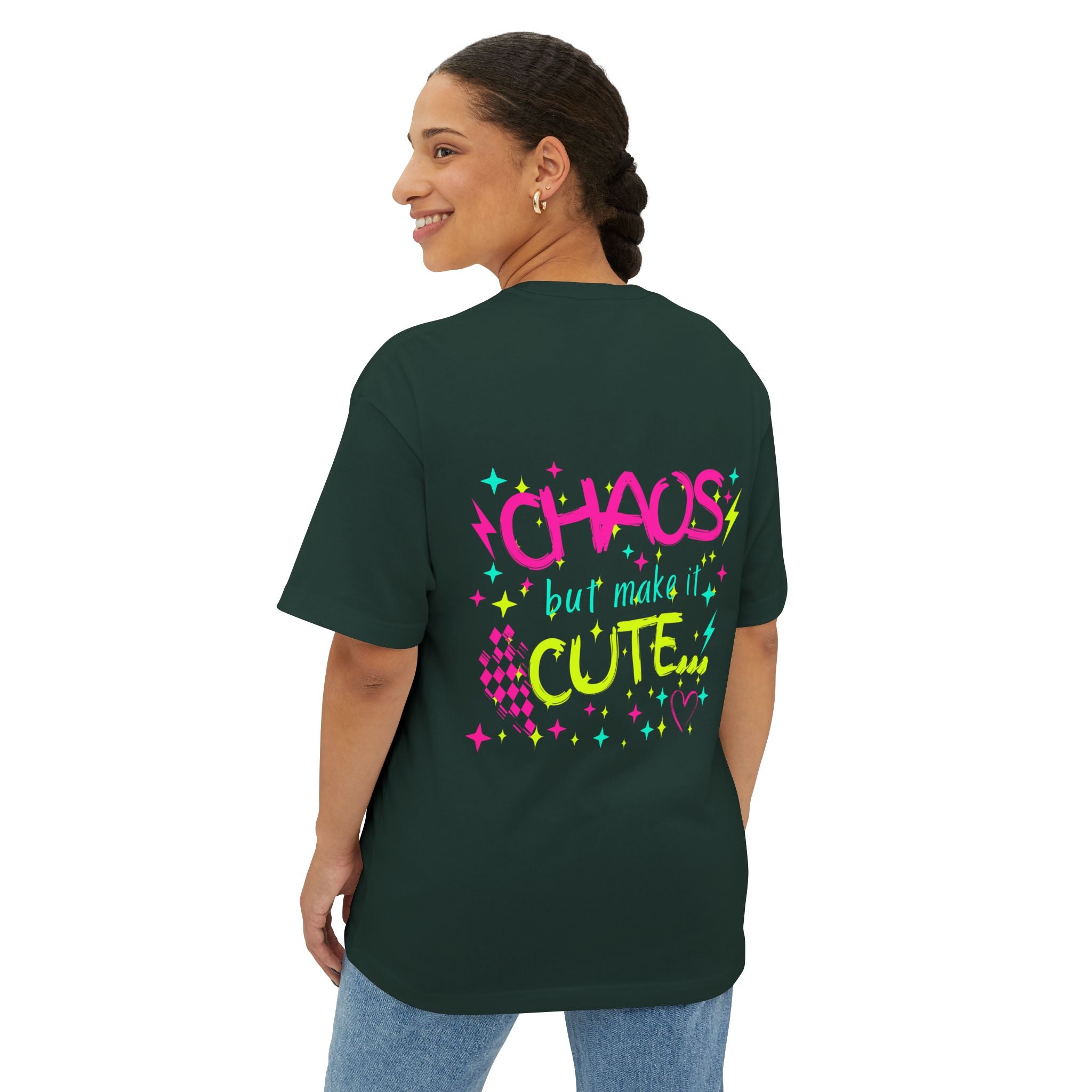 Chaos but Make It Cute Tee — Oversized Graphic Boxy T-Shirt