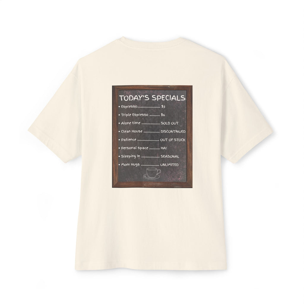 Chaotic Moms Club Tee — Neon Diner Graphic Mom Shirt ("Today's Specials" Back)