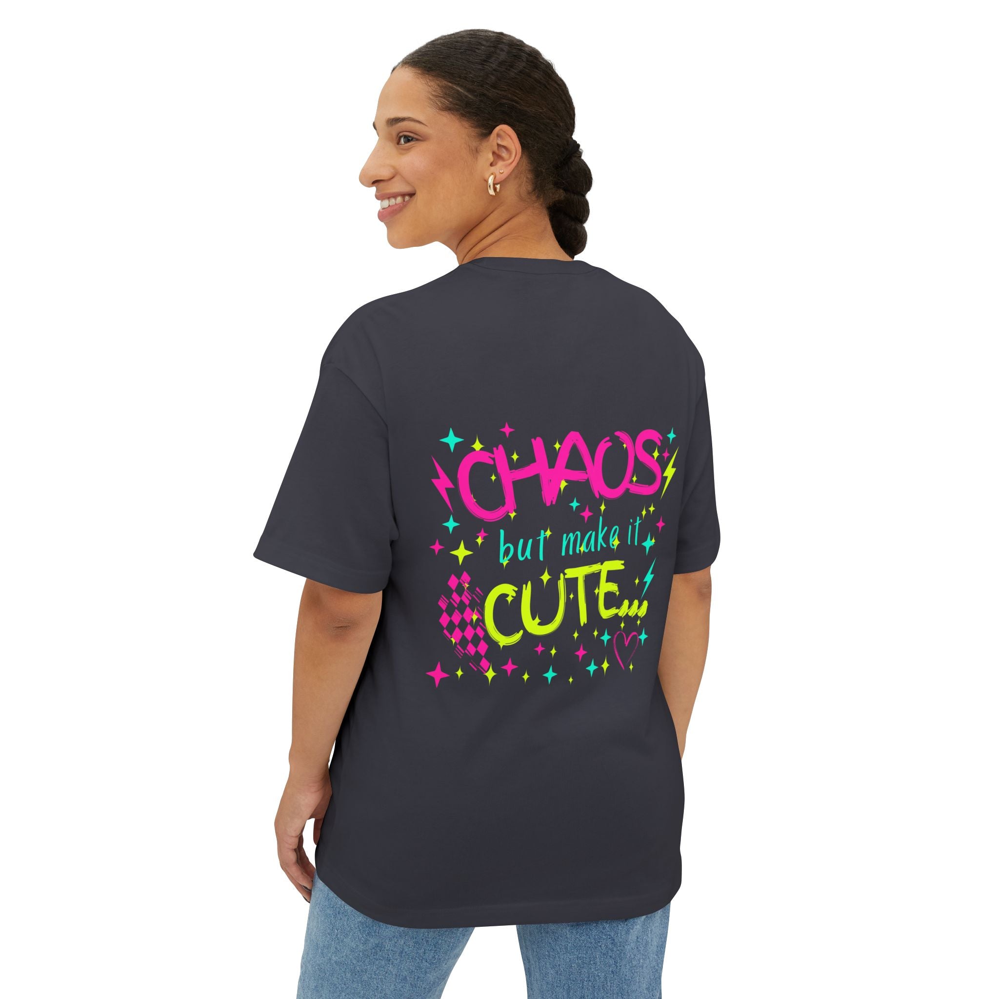Chaos but Make It Cute Tee — Oversized Graphic Boxy T-Shirt