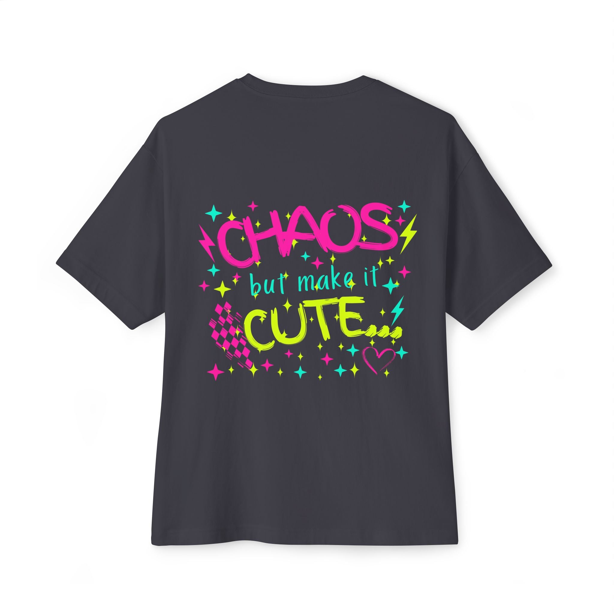 Chaos but Make It Cute Tee — Oversized Graphic Boxy T-Shirt