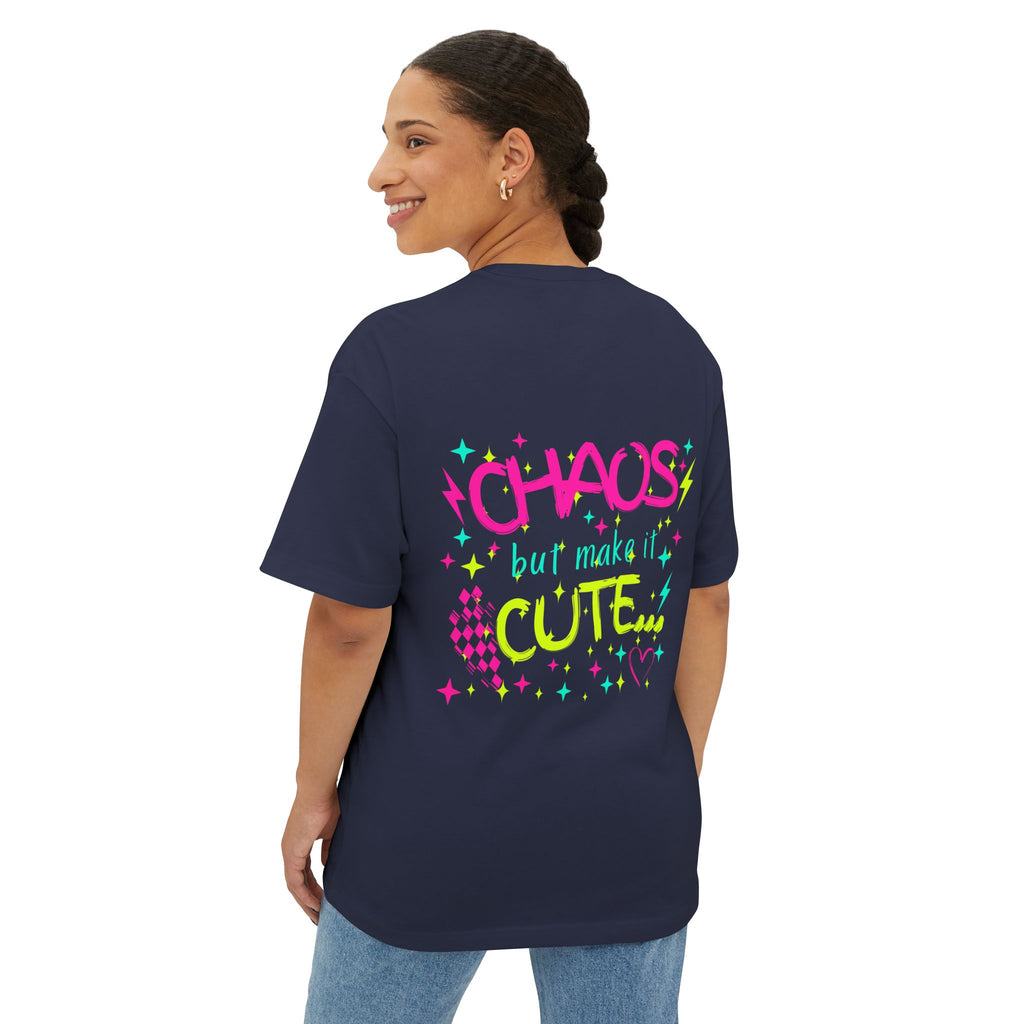 Chaos but Make It Cute Tee — Oversized Graphic Boxy T-Shirt